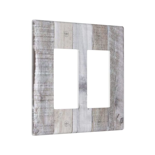 1Pcs White Gray Wood Wooden Grain Wall Plates decorative light switch cover plate Light Switch Cover Plate Decorative Wall Plate outlet covers wall plate - Image 3