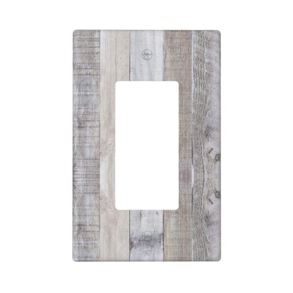 1Pcs White Gray Wood Wooden Grain Wall Plates decorative light switch cover plate Light Switch Cover Plate Decorative Wall Plate outlet covers wall plate