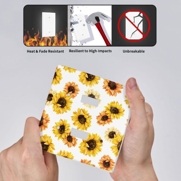 1Pcs sunflower Light Switch Plate  Wall Plate Cover Decorative  Switch Cover Plate  Switch Plates And Outlet Covers  Outlet Covers  Wall Plate Cover Decorative - Image 5