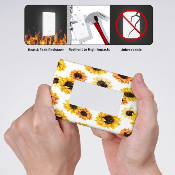 1Pcs sunflower Light Switch Plate  Wall Plate Cover Decorative  Switch Cover Plate  Switch Plates And Outlet Covers  Outlet Covers  Wall Plate Cover Decorative - Image 4