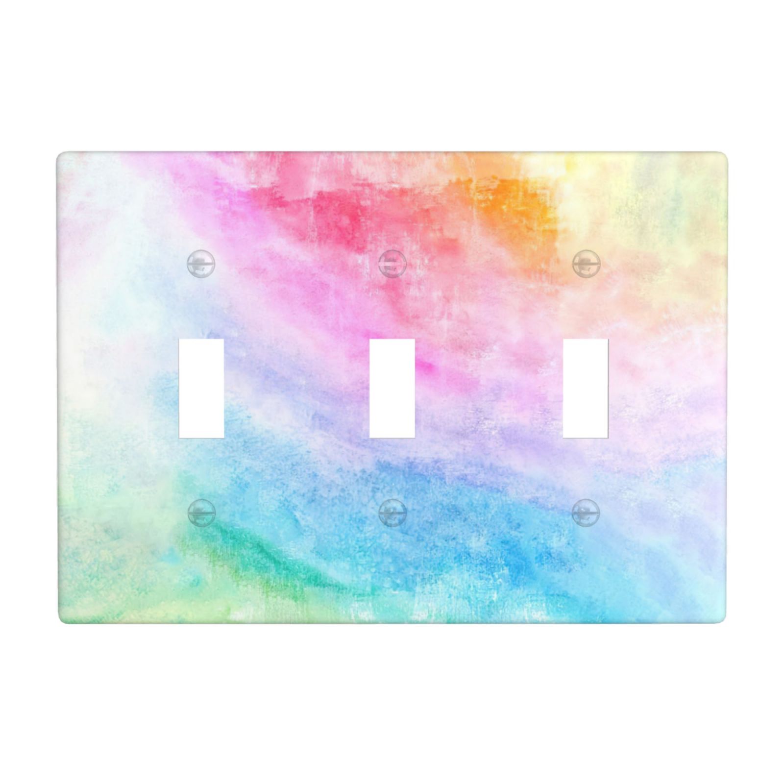 1Pcs Abstract Watercolor Art Switch Plates And Outlet Covers Wall Plate Cover Light Switch Plate Unbreakable Polycarbonate Thermoplastic Decorative switch and socket covers for home kitchen decoration