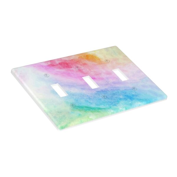 1Pcs Abstract Watercolor Art Switch Plates And Outlet Covers  Wall Plate Cover  Light Switch Plate  Unbreakable Polycarbonate Thermoplastic  Decorative switch and socket covers for home kitchen decoration - Image 3