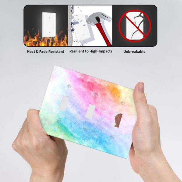1Pcs Abstract Watercolor Art Switch Plates And Outlet Covers  Wall Plate Cover  Light Switch Plate  Unbreakable Polycarbonate Thermoplastic  Decorative switch and socket covers for home kitchen decoration - Image 5