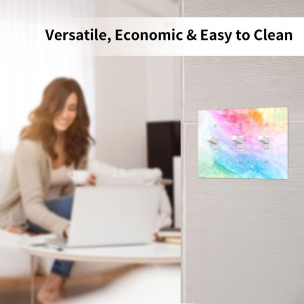 1Pcs Abstract Watercolor Art Switch Plates And Outlet Covers  Wall Plate Cover  Light Switch Plate  Unbreakable Polycarbonate Thermoplastic  Decorative switch and socket covers for home kitchen decoration - Image 4