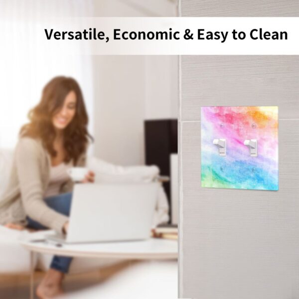 1Pcs Abstract Watercolor Art Switch Plates And Outlet Covers  Wall Plate Cover  Light Switch Plate  Unbreakable Polycarbonate Thermoplastic  Decorative switch and socket covers for home kitchen decoration - Image 4