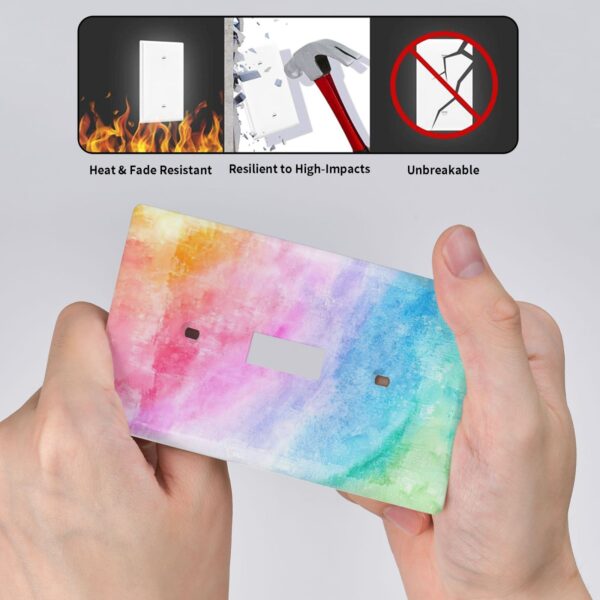 1Pcs Abstract Watercolor Art Switch Plates And Outlet Covers  Wall Plate Cover  Light Switch Plate  Unbreakable Polycarbonate Thermoplastic  Decorative switch and socket covers for home kitchen decoration - Image 5