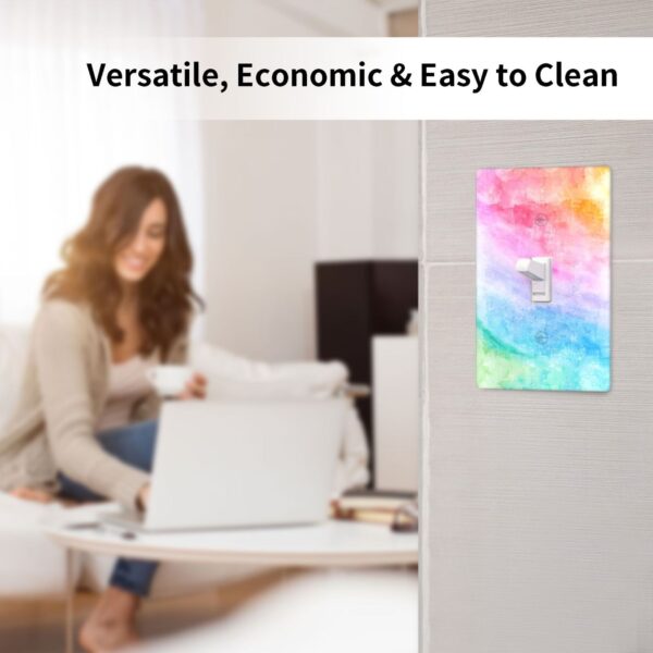 1Pcs Abstract Watercolor Art Switch Plates And Outlet Covers  Wall Plate Cover  Light Switch Plate  Unbreakable Polycarbonate Thermoplastic  Decorative switch and socket covers for home kitchen decoration - Image 4