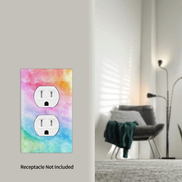 1Pcs Abstract Watercolor Art Switch Plates And Outlet Covers  Wall Plate Cover  Light Switch Plate  Unbreakable Polycarbonate Thermoplastic  Decorative switch and socket covers for home kitchen decoration - Image 4