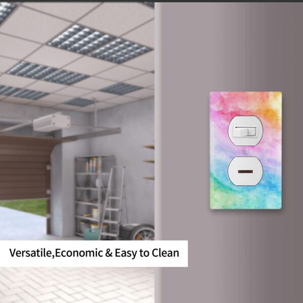 1Pcs Abstract Watercolor Art Switch Plates And Outlet Covers  Wall Plate Cover  Light Switch Plate  Unbreakable Polycarbonate Thermoplastic  Decorative switch and socket covers for home kitchen decoration - Image 6