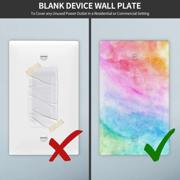 1Pcs Abstract Watercolor Art Switch Plates And Outlet Covers  Wall Plate Cover  Light Switch Plate  Unbreakable Polycarbonate Thermoplastic  Decorative switch and socket covers for home kitchen decoration - Image 4