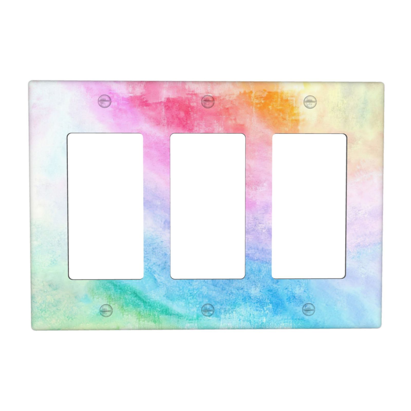 1Pcs Abstract Watercolor Art Switch Plates And Outlet Covers Wall Plate Cover Light Switch Plate Unbreakable Polycarbonate Thermoplastic Decorative switch and socket covers for home kitchen decoration