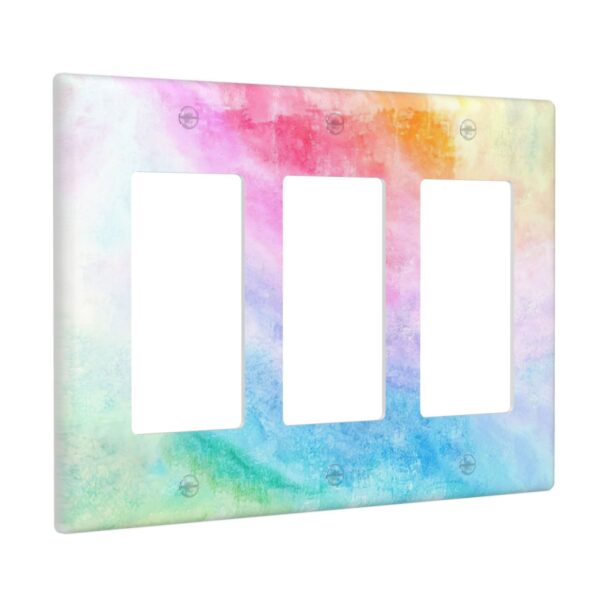 1Pcs Abstract Watercolor Art Switch Plates And Outlet Covers  Wall Plate Cover  Light Switch Plate  Unbreakable Polycarbonate Thermoplastic  Decorative switch and socket covers for home kitchen decoration - Image 3