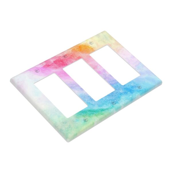 1Pcs Abstract Watercolor Art Switch Plates And Outlet Covers  Wall Plate Cover  Light Switch Plate  Unbreakable Polycarbonate Thermoplastic  Decorative switch and socket covers for home kitchen decoration - Image 2