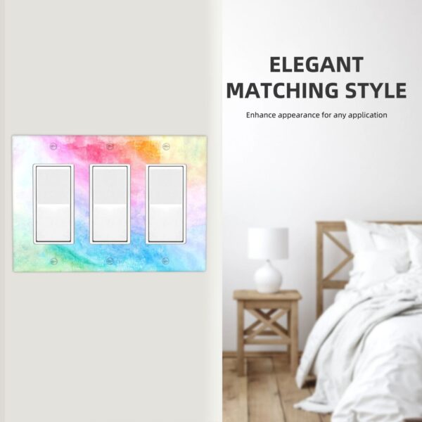1Pcs Abstract Watercolor Art Switch Plates And Outlet Covers  Wall Plate Cover  Light Switch Plate  Unbreakable Polycarbonate Thermoplastic  Decorative switch and socket covers for home kitchen decoration - Image 5