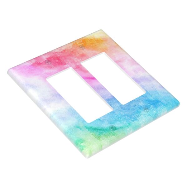 1Pcs Abstract Watercolor Art Switch Plates And Outlet Covers  Wall Plate Cover  Light Switch Plate  Unbreakable Polycarbonate Thermoplastic  Decorative switch and socket covers for home kitchen decoration - Image 3