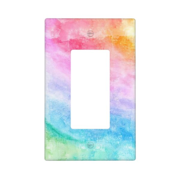 1Pcs Abstract Watercolor Art Switch Plates And Outlet Covers  Wall Plate Cover  Light Switch Plate  Unbreakable Polycarbonate Thermoplastic  Decorative switch and socket covers for home kitchen decoration