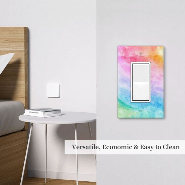 1Pcs Abstract Watercolor Art Switch Plates And Outlet Covers  Wall Plate Cover  Light Switch Plate  Unbreakable Polycarbonate Thermoplastic  Decorative switch and socket covers for home kitchen decoration - Image 5