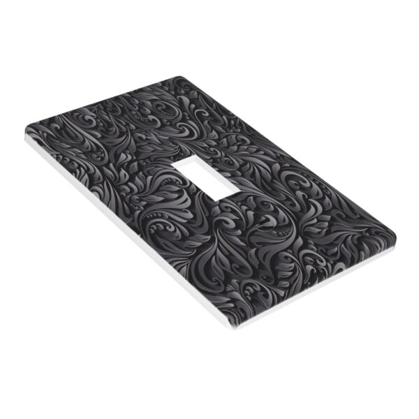 1Pcs Black floral printSwitch Plates And Outlet Covers  Wall Plate Cover  Light Switch Plate  Unbreakable Polycarbonate Thermo plastic  Decorative switch and socket covers for home kitchen decoration - Image 3