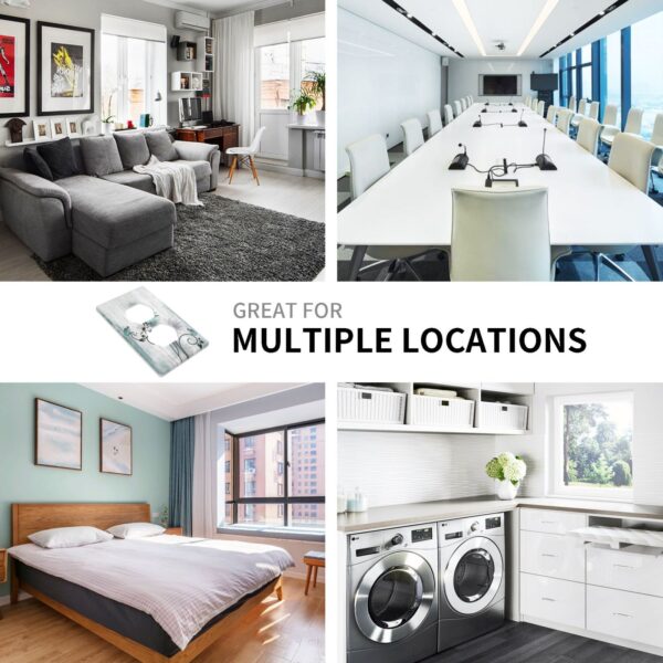 1Pcs Blue daisy flowers Switch Plates And Outlet Covers  Wall Plate Cover  Light Switch Plate  Unbreakable Polycarbonate Thermoplastic  Decorative switch and socket covers for home kitchen decoration - Image 7