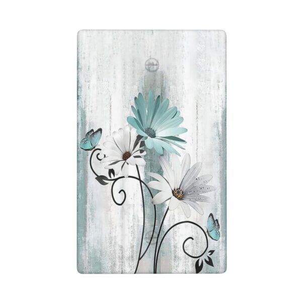 1Pcs Blue daisy flowers Switch Plates And Outlet Covers  Wall Plate Cover  Light Switch Plate  Unbreakable Polycarbonate Thermoplastic  Decorative switch and socket covers for home kitchen decoration