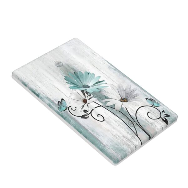 1Pcs Blue daisy flowers Switch Plates And Outlet Covers  Wall Plate Cover  Light Switch Plate  Unbreakable Polycarbonate Thermoplastic  Decorative switch and socket covers for home kitchen decoration - Image 2