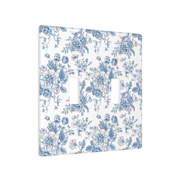 1Pcs Blue Flower Line Art Switch Plates And Outlet Covers  Wall Plate Cover  Light Switch Plate  Unbreakable Polycarbonate Thermoplastic  Decorative switch and socket covers for home kitchen decoration - Image 4