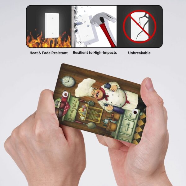 1Pcs Bon Appetit Chef in the Kitchen Switch Plates And Outlet Covers  Wall Plate Cover  Light Switch Plate  Unbreakable Polycarbonate Thermoplastic  Decorative switch and socket covers for home kitchen decoration - Image 5