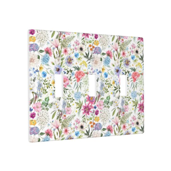 1Pcs Colorful flower style pattern Switch Plates And Outlet Covers  Wall Plate Cover  Light Switch Plate  Unbreakable Polycarbonate Thermoplastic  Decorative switch and socket covers for home kitchen decoration - Image 3
