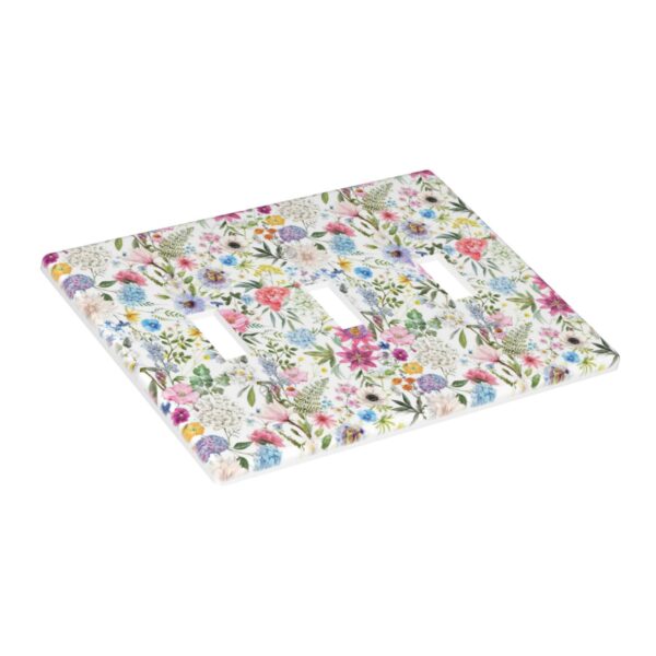 1Pcs Colorful flower style pattern Switch Plates And Outlet Covers  Wall Plate Cover  Light Switch Plate  Unbreakable Polycarbonate Thermoplastic  Decorative switch and socket covers for home kitchen decoration - Image 2