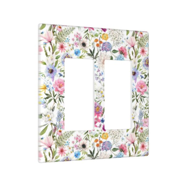 1Pcs Colorful flower style pattern Switch Plates And Outlet Covers  Wall Plate Cover  Light Switch Plate  Unbreakable Polycarbonate Thermoplastic  Decorative switch and socket covers for home kitchen decoration - Image 3