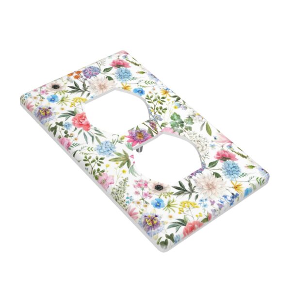 1Pcs Colorful flower style pattern Switch Plates And Outlet Covers  Wall Plate Cover  Light Switch Plate  Unbreakable Polycarbonate Thermoplastic  Decorative switch and socket covers for home kitchen decoration - Image 3