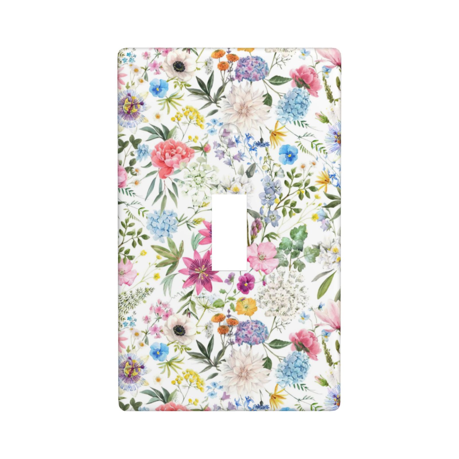 1Pcs Colorful flower style pattern Switch Plates And Outlet Covers Wall Plate Cover Light Switch Plate Unbreakable Polycarbonate Thermoplastic Decorative switch and socket covers for home kitchen decoration