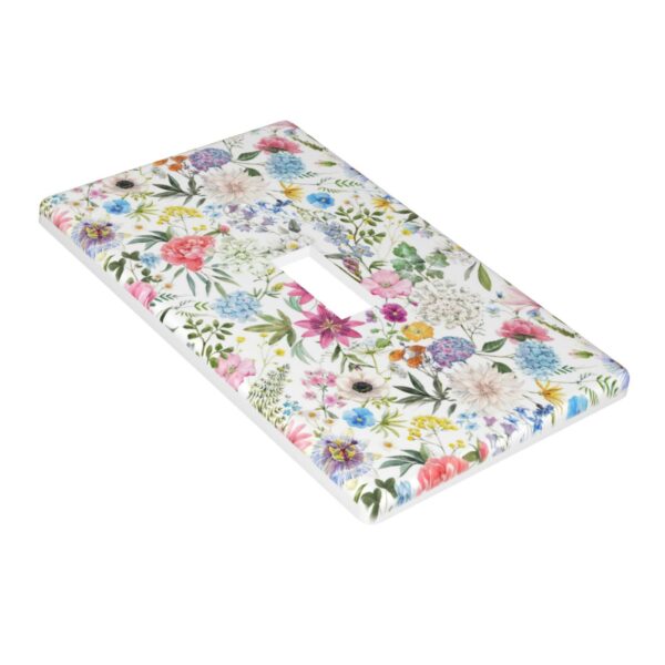 1Pcs Colorful flower style pattern Switch Plates And Outlet Covers  Wall Plate Cover  Light Switch Plate  Unbreakable Polycarbonate Thermoplastic  Decorative switch and socket covers for home kitchen decoration - Image 3