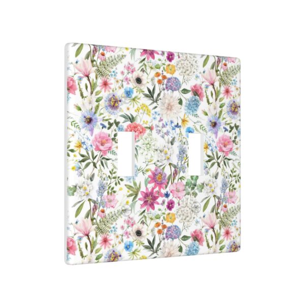 1Pcs Colorful flower style pattern Switch Plates And Outlet Covers  Wall Plate Cover  Light Switch Plate  Unbreakable Polycarbonate Thermoplastic  Decorative switch and socket covers for home kitchen decoration - Image 2