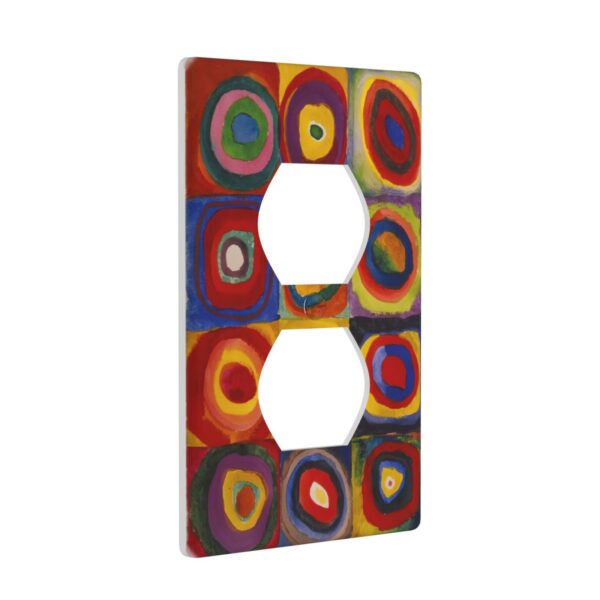 1Pcs Farbstudie Quadrate Switch Plates And Outlet Covers  Wall Plate Cover  Light Switch Plate  Unbreakable Polycarbonate Thermoplastic  Decorative switch and socket covers for home kitchen decoration - Image 2