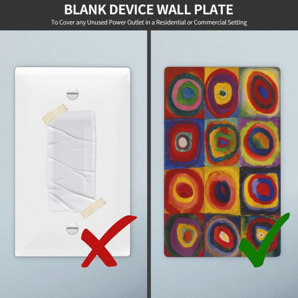 1Pcs Farbstudie Quadrate Switch Plates And Outlet Covers  Wall Plate Cover  Light Switch Plate  Unbreakable Polycarbonate Thermoplastic  Decorative switch and socket covers for home kitchen decoration - Image 5