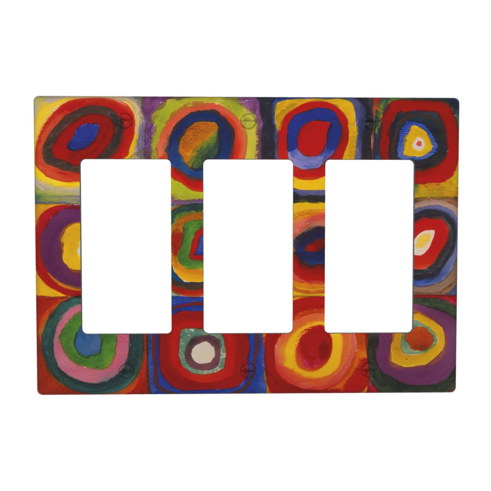 1Pcs Farbstudie Quadrate Switch Plates And Outlet Covers  Wall Plate Cover  Light Switch Plate  Unbreakable Polycarbonate Thermoplastic  Decorative switch and socket covers for home kitchen decoration