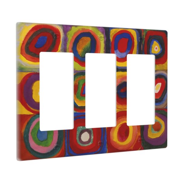 1Pcs Farbstudie Quadrate Switch Plates And Outlet Covers  Wall Plate Cover  Light Switch Plate  Unbreakable Polycarbonate Thermoplastic  Decorative switch and socket covers for home kitchen decoration - Image 3