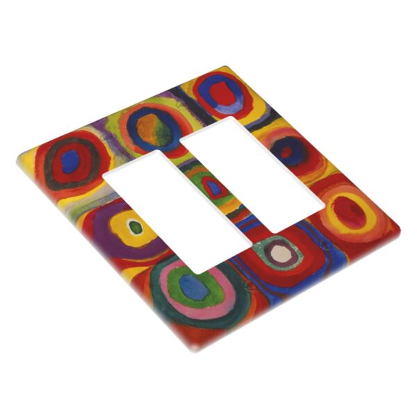 1Pcs Farbstudie Quadrate Switch Plates And Outlet Covers  Wall Plate Cover  Light Switch Plate  Unbreakable Polycarbonate Thermoplastic  Decorative switch and socket covers for home kitchen decoration - Image 2
