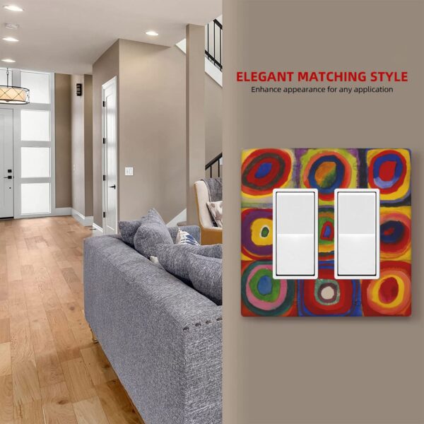 1Pcs Farbstudie Quadrate Switch Plates And Outlet Covers  Wall Plate Cover  Light Switch Plate  Unbreakable Polycarbonate Thermoplastic  Decorative switch and socket covers for home kitchen decoration - Image 5