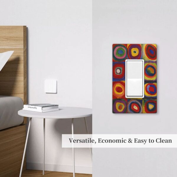1Pcs Farbstudie Quadrate Switch Plates And Outlet Covers  Wall Plate Cover  Light Switch Plate  Unbreakable Polycarbonate Thermoplastic  Decorative switch and socket covers for home kitchen decoration - Image 5