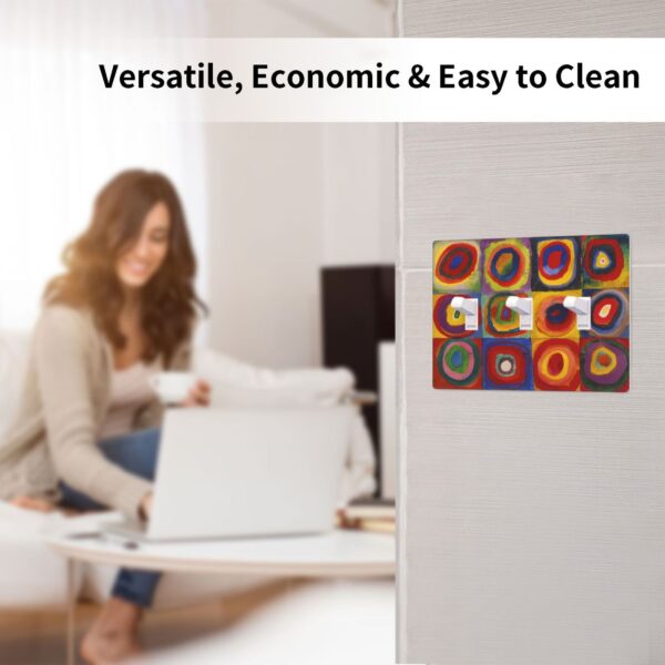 1Pcs Farbstudie Quadrate Switch Plates And Outlet Covers  Wall Plate Cover  Light Switch Plate  Unbreakable Polycarbonate Thermoplastic  Decorative switch and socket covers for home kitchen decoration - Image 5