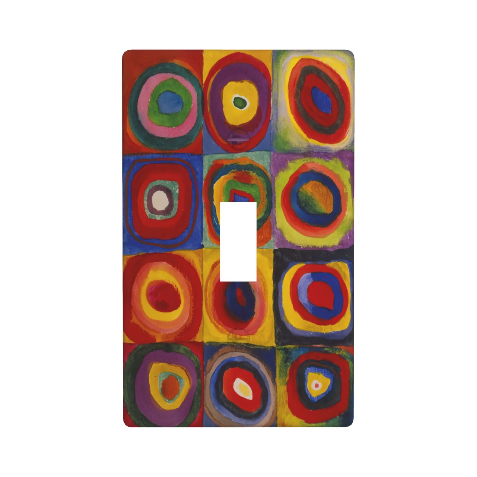 1Pcs Farbstudie Quadrate Switch Plates And Outlet Covers Wall Plate Cover Light Switch Plate Unbreakable Polycarbonate Thermoplastic Decorative switch and socket covers for home kitchen decoration