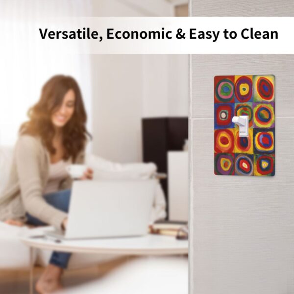 1Pcs Farbstudie Quadrate Switch Plates And Outlet Covers  Wall Plate Cover  Light Switch Plate  Unbreakable Polycarbonate Thermoplastic  Decorative switch and socket covers for home kitchen decoration - Image 5