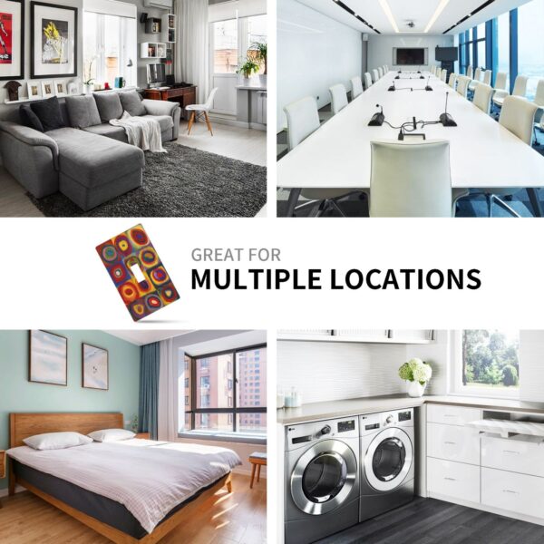 1Pcs Farbstudie Quadrate Switch Plates And Outlet Covers  Wall Plate Cover  Light Switch Plate  Unbreakable Polycarbonate Thermoplastic  Decorative switch and socket covers for home kitchen decoration - Image 4