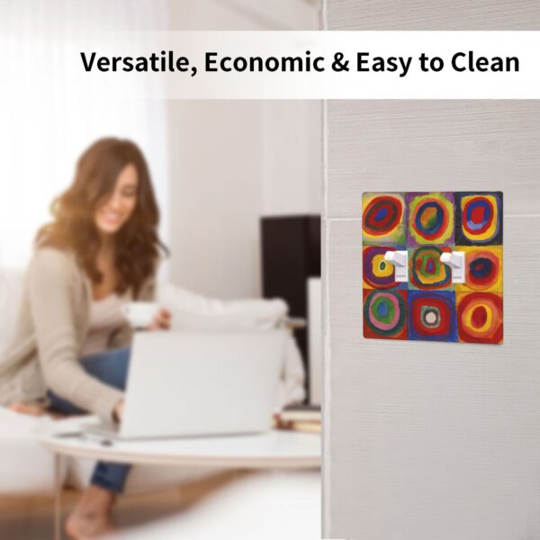 1Pcs Farbstudie Quadrate Switch Plates And Outlet Covers  Wall Plate Cover  Light Switch Plate  Unbreakable Polycarbonate Thermoplastic  Decorative switch and socket covers for home kitchen decoration - Image 5