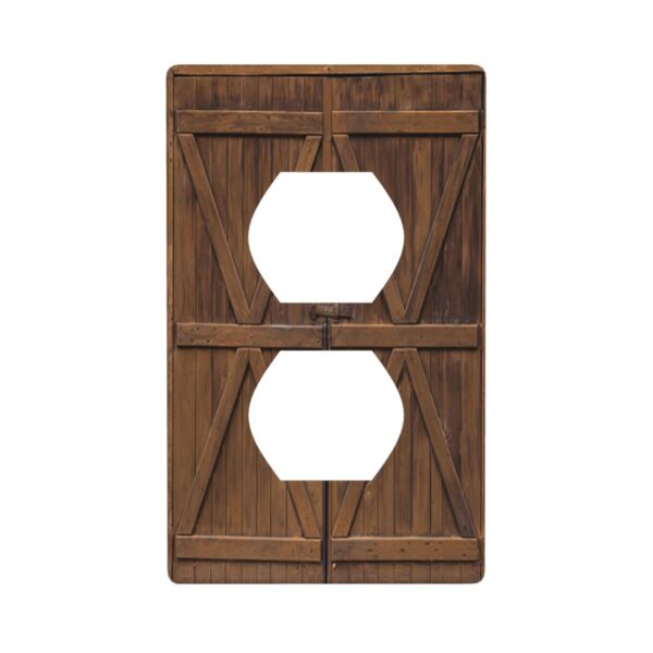 1Pcs Farmhouse Rustic Wooden Switch Plates And Outlet Covers  Wall Plate Cover  Light Switch Plate  Unbreakable Polycarbonate Thermoplastic  Decorative switch and socket covers for home kitchen decoration