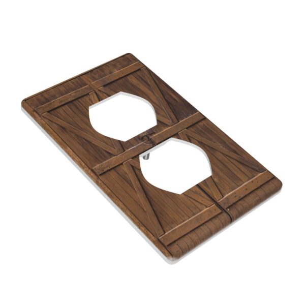 1Pcs Farmhouse Rustic Wooden Switch Plates And Outlet Covers  Wall Plate Cover  Light Switch Plate  Unbreakable Polycarbonate Thermoplastic  Decorative switch and socket covers for home kitchen decoration - Image 3