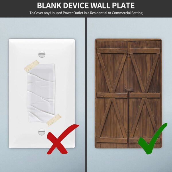 1Pcs Farmhouse Rustic Wooden Switch Plates And Outlet Covers  Wall Plate Cover  Light Switch Plate  Unbreakable Polycarbonate Thermoplastic  Decorative switch and socket covers for home kitchen decoration - Image 4