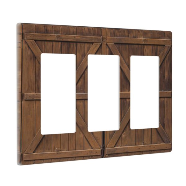 1Pcs Farmhouse Rustic Wooden Switch Plates And Outlet Covers  Wall Plate Cover  Light Switch Plate  Unbreakable Polycarbonate Thermoplastic  Decorative switch and socket covers for home kitchen decoration - Image 3